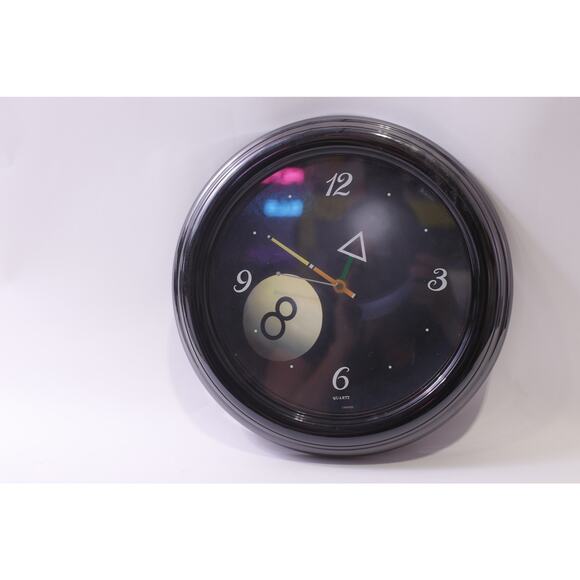Magic 8 Ball, Wall Clock, Black, Round, Quartz, Wall Decor, ~ 251117-WH 849 - Picture 1 of 3